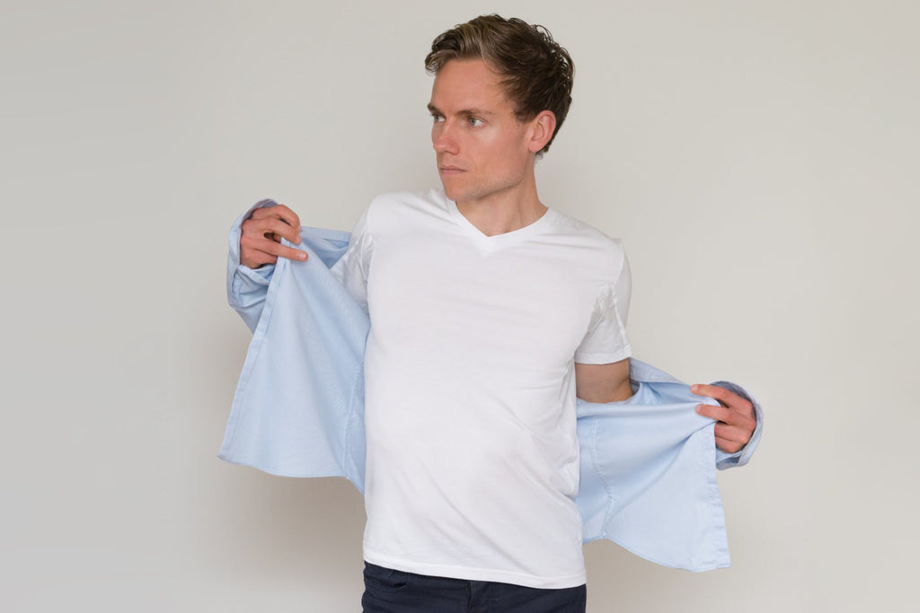 anti zweet shirt Hygienicshirt okselpads geen zweten minder zweten